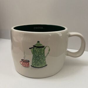 Rae Dunn Artisan Collection by Magenta Green Winter Time Cocoa Coffee Mug Cup